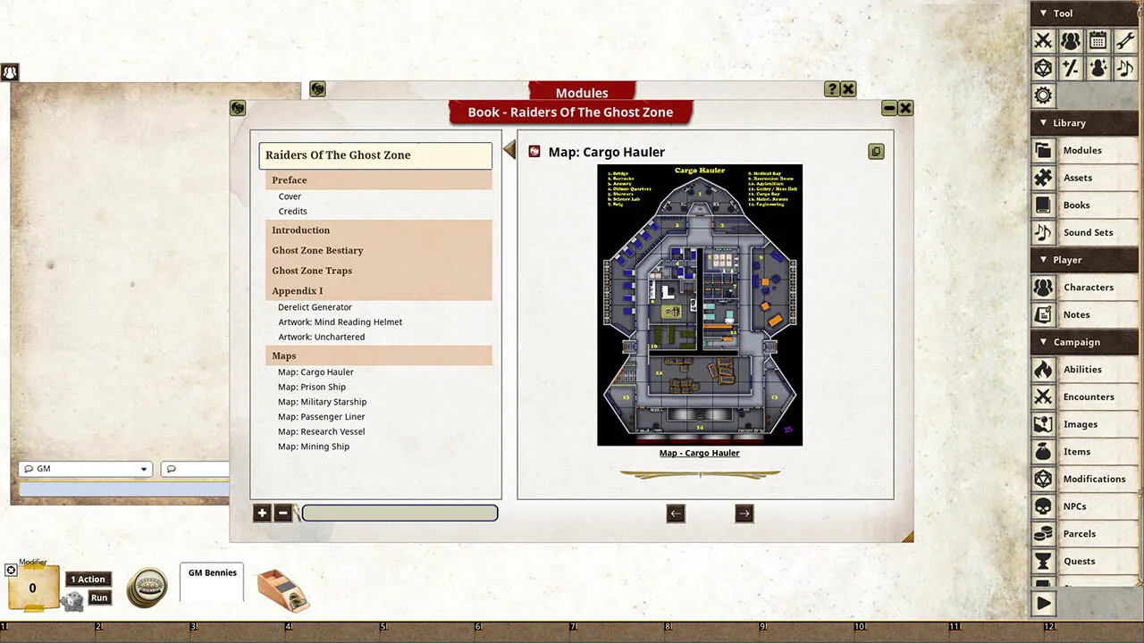 Fantasy Grounds - Raiders of the Ghost Zone Screenshot 3