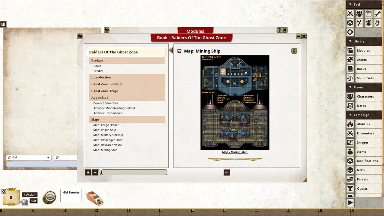 Fantasy Grounds - Raiders of the Ghost Zone Screenshot 4