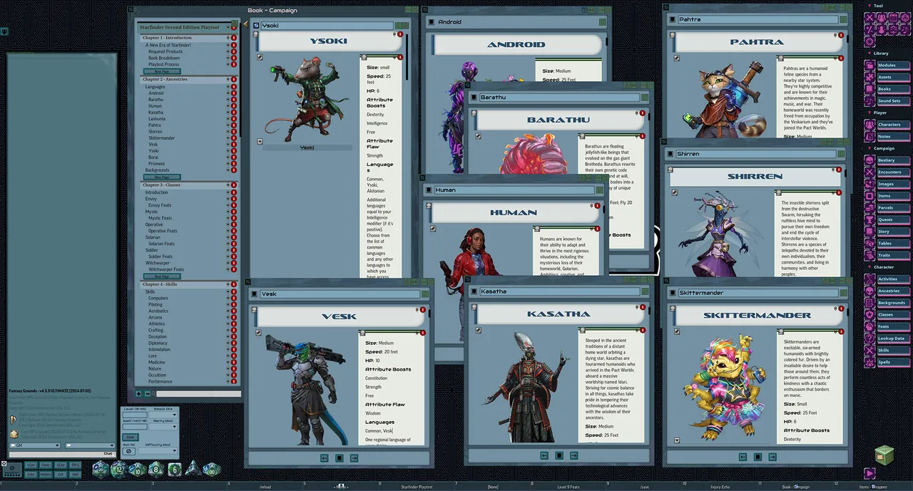 Fantasy Grounds - Starfinder 2 RPG - Starfinder Second Edition Playtest Rulebook Screenshot 2