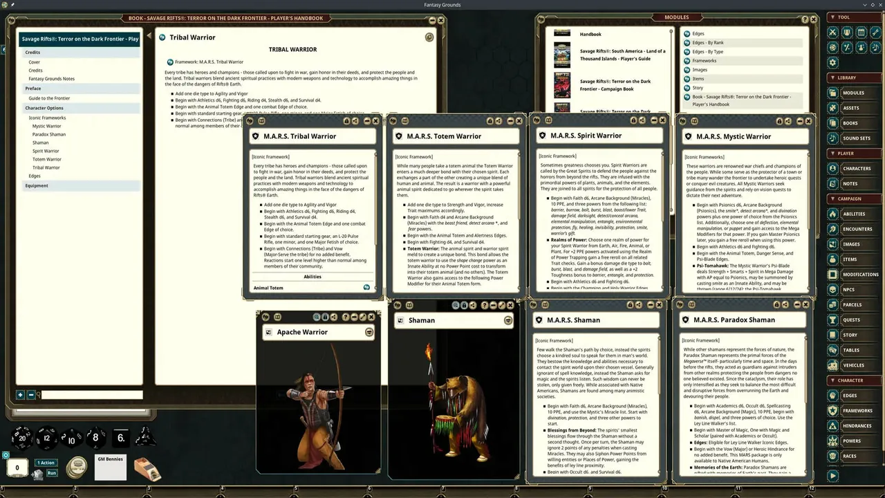 Fantasy Grounds - Rifts(R) for Savage World Terror on the Dark Frontier Box Set Screenshot 0