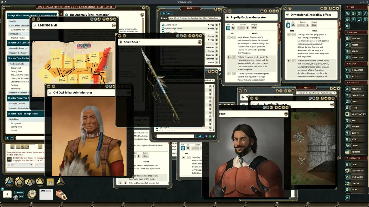 Fantasy Grounds - Rifts(R) for Savage World Terror on the Dark Frontier Box Set Screenshot 1