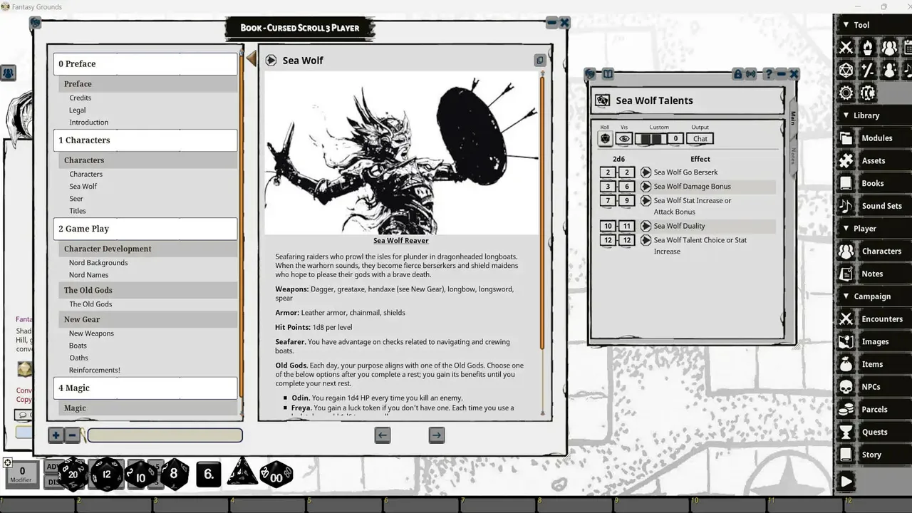 Fantasy Grounds - Cursed Scroll Zine, Vol. 3: Midnight Sun Screenshot 0