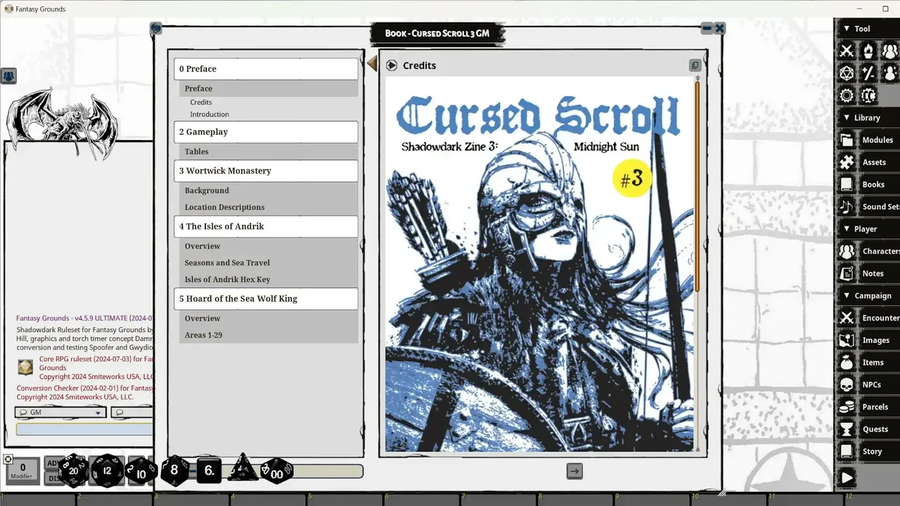 Fantasy Grounds - Cursed Scroll Zine, Vol. 3: Midnight Sun Screenshot 3