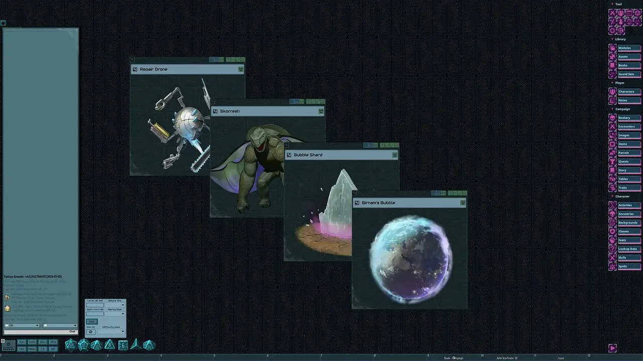 Fantasy Grounds - Starfinder 2 RPG - Starfinder Playtest Society Scenario #1: Shards of the Glass Planet Screenshot 1