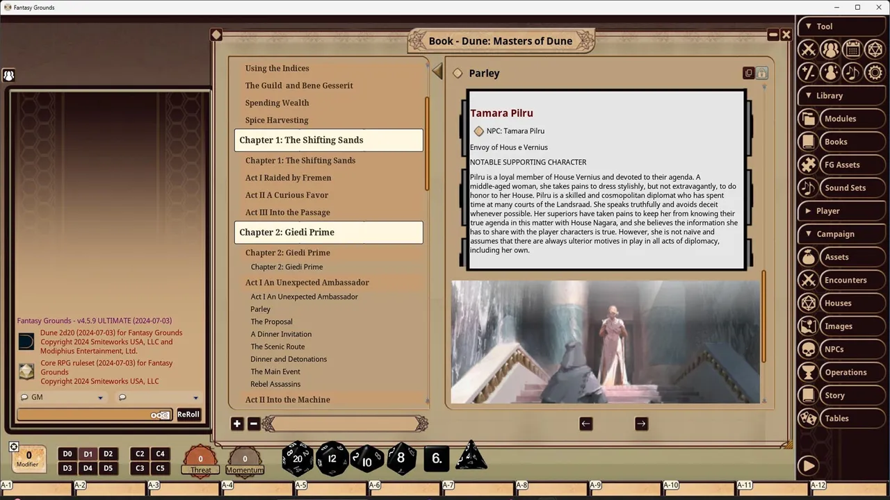 Fantasy Grounds - Dune: Masters of Dune Screenshot 3