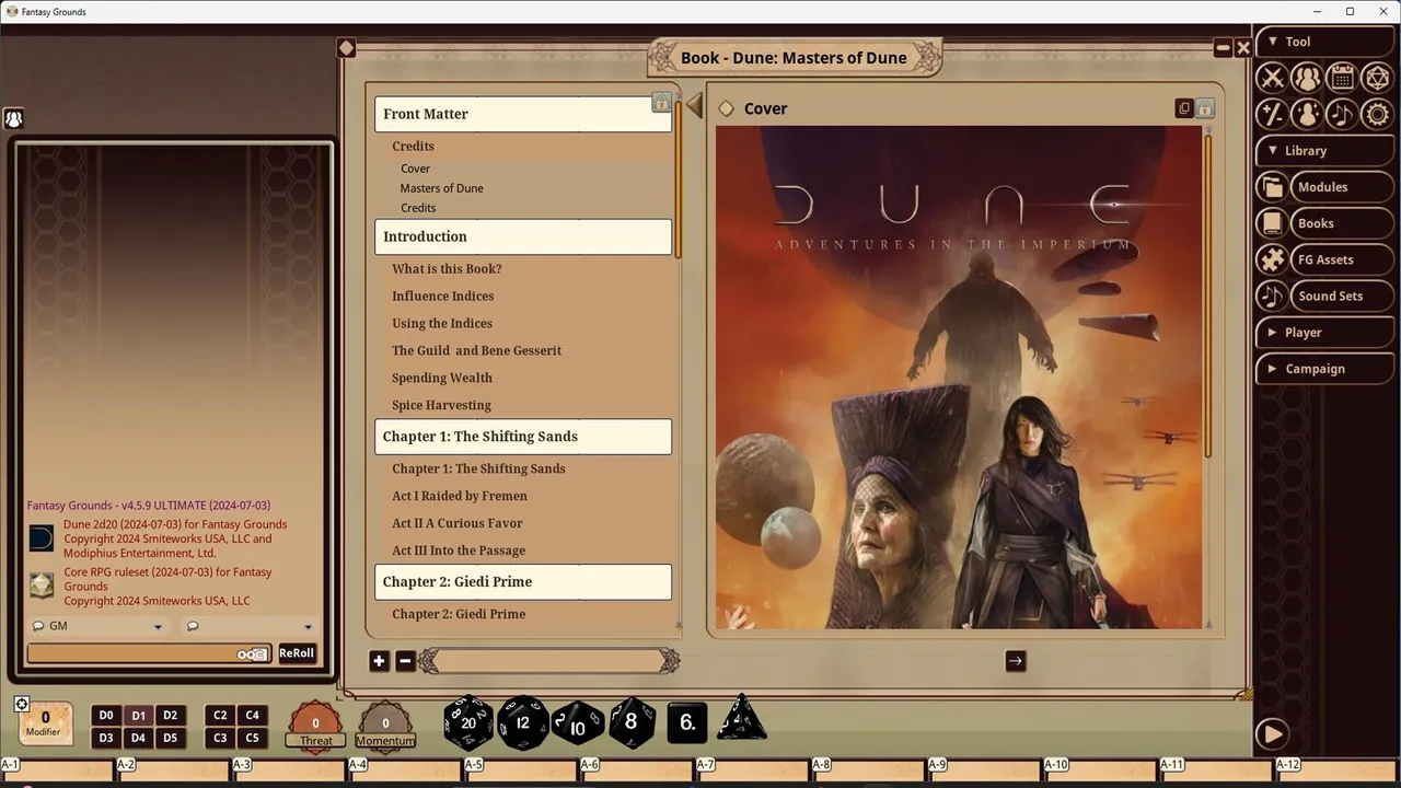 Fantasy Grounds - Dune: Masters of Dune Screenshot 0