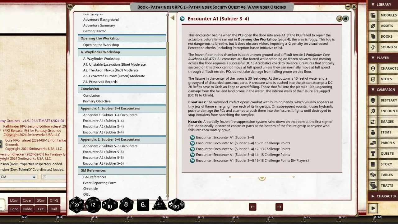 Fantasy Grounds - Pathfinder RPG 2 - Pathfinder Society Quest #9: Wayfinder Origins Screenshot 2