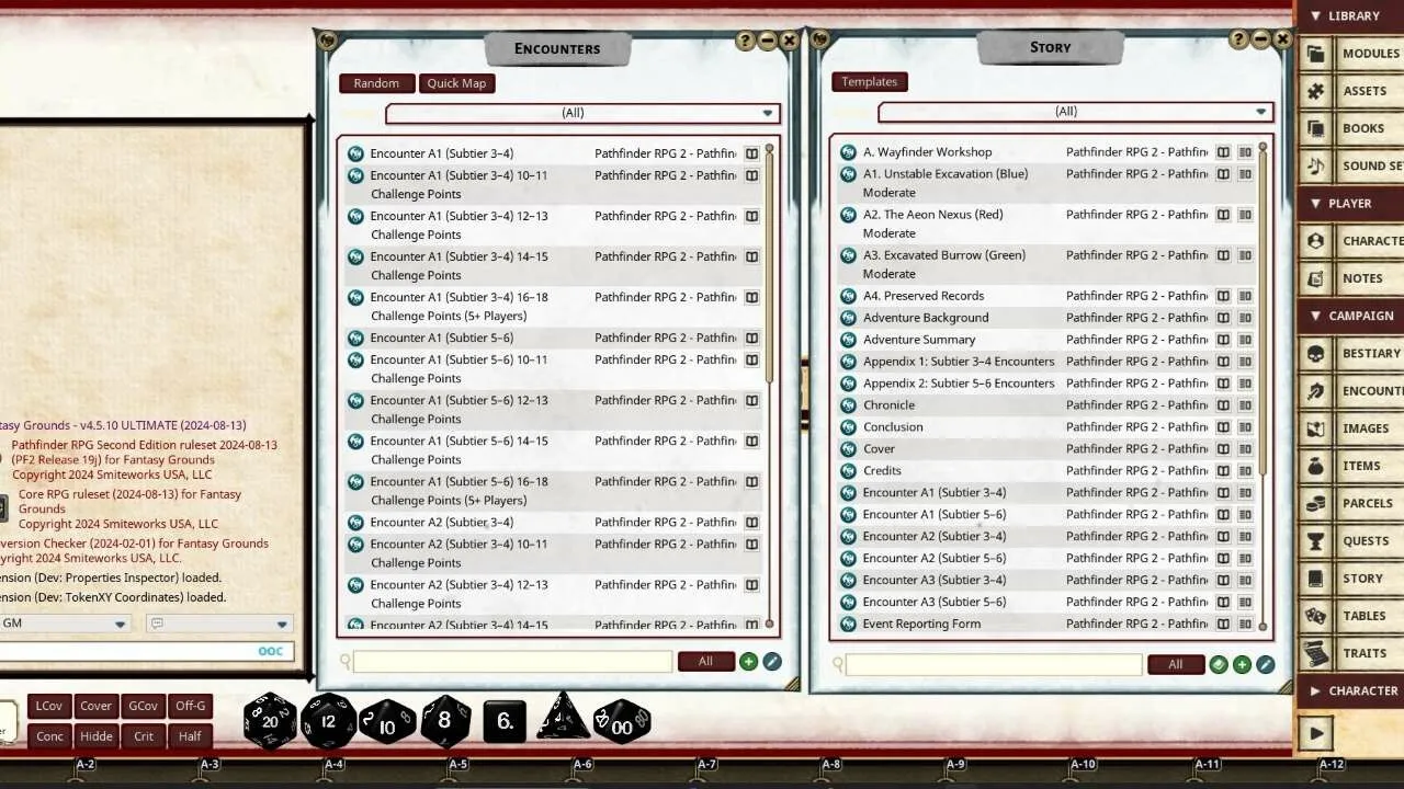 Fantasy Grounds - Pathfinder RPG 2 - Pathfinder Society Quest #9: Wayfinder Origins Screenshot 1