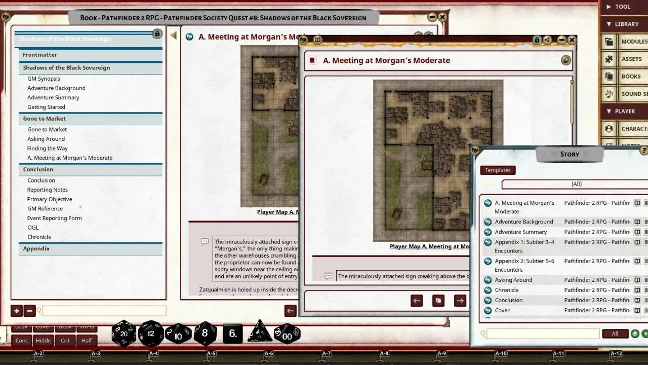 Fantasy Grounds - Pathfinder 2 RPG - Pathfinder Society Quest #8: Shadows of the Black Sovereign Screenshot 3