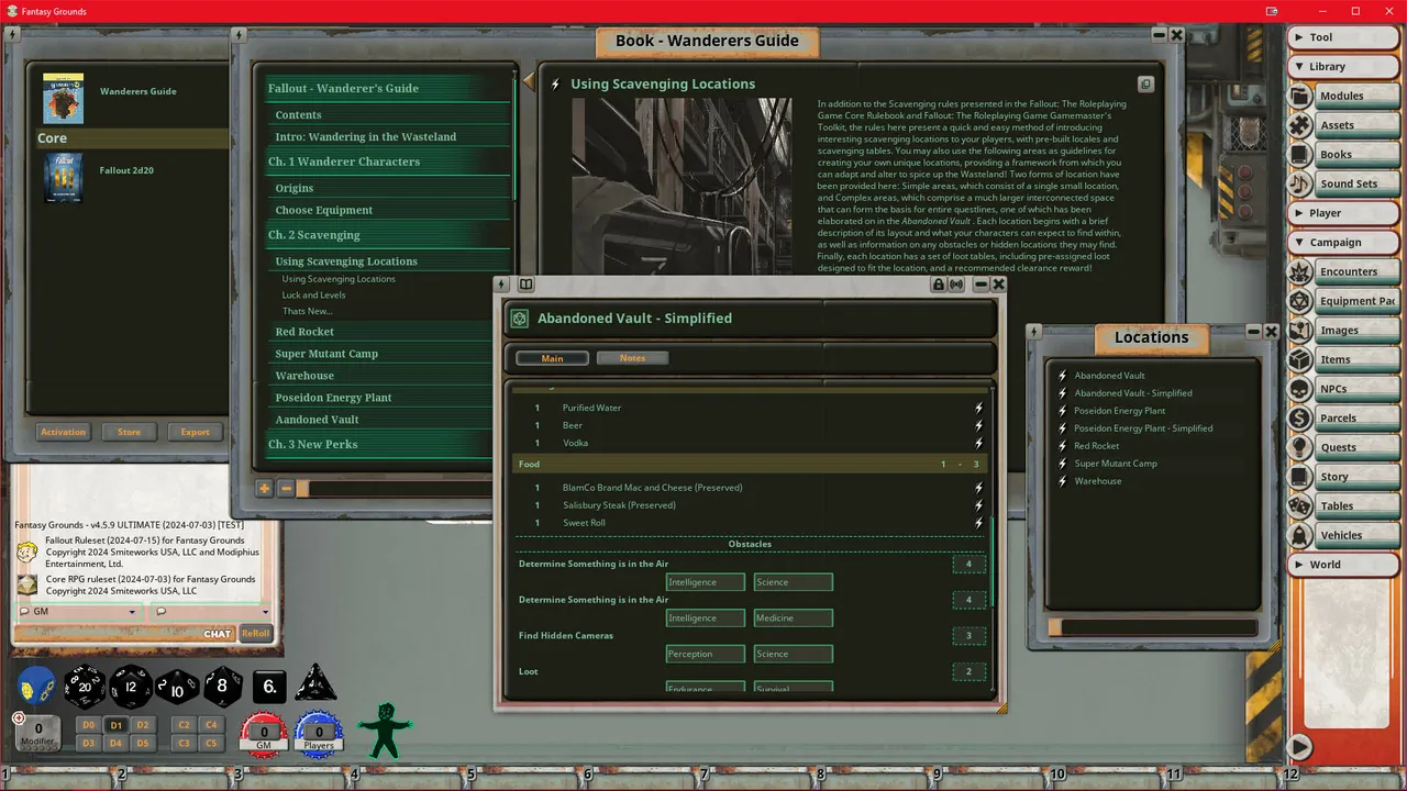 Fantasy Grounds - Fallout: The Roleplaying Game Wanderers Guide Book Screenshot 2