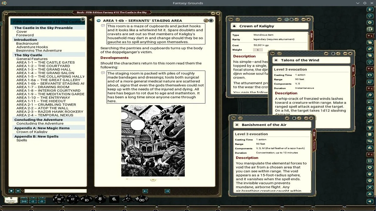 Fantasy Grounds - Fifth Edition Fantasy #10 The Castle in the Sky Screenshot 2