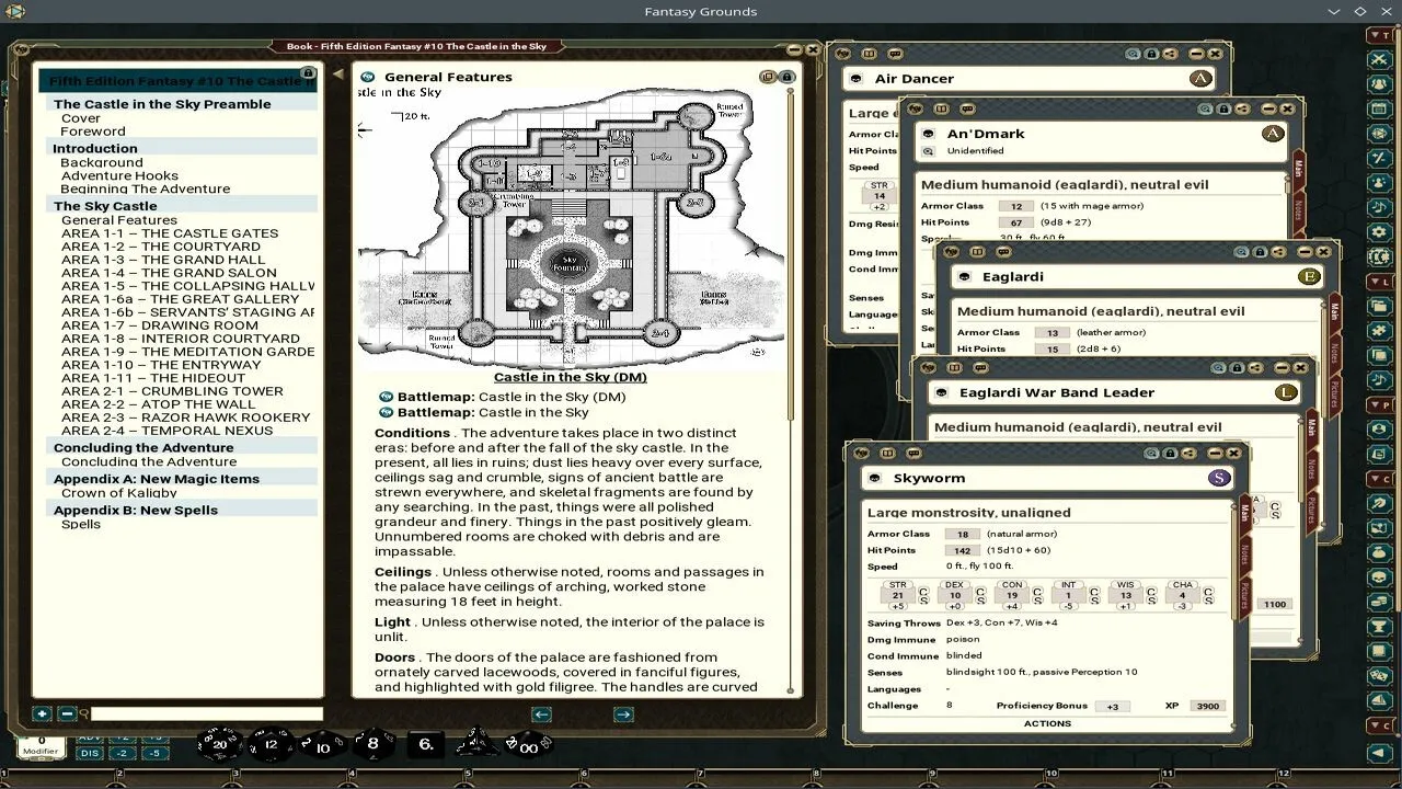 Fantasy Grounds - Fifth Edition Fantasy #10 The Castle in the Sky Screenshot 1