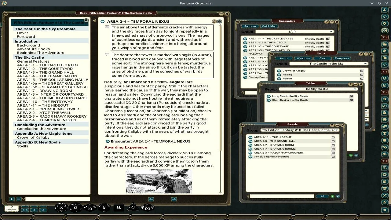 Fantasy Grounds - Fifth Edition Fantasy #10 The Castle in the Sky Screenshot 4