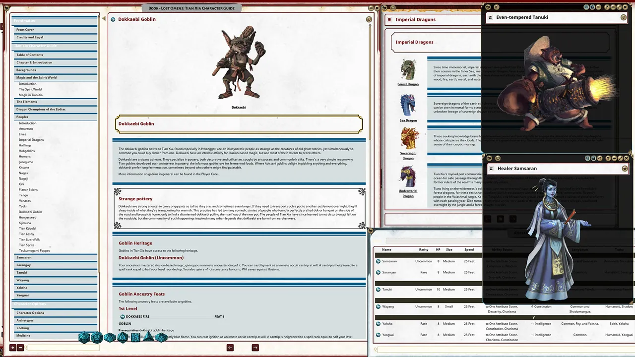 Fantasy Grounds - Pathfinder 2 RPG - Lost Omens: Tian Xia Character Guide Screenshot 0