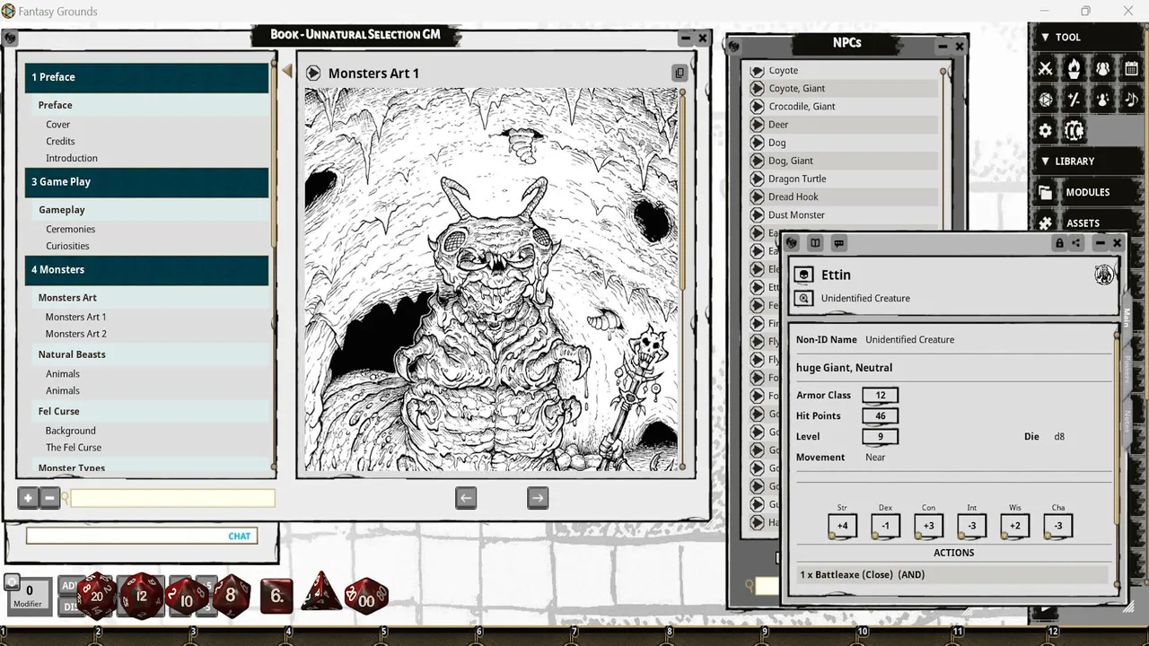 Fantasy Grounds - Unnatural Selection: The Untamed and the Underworld Screenshot 3