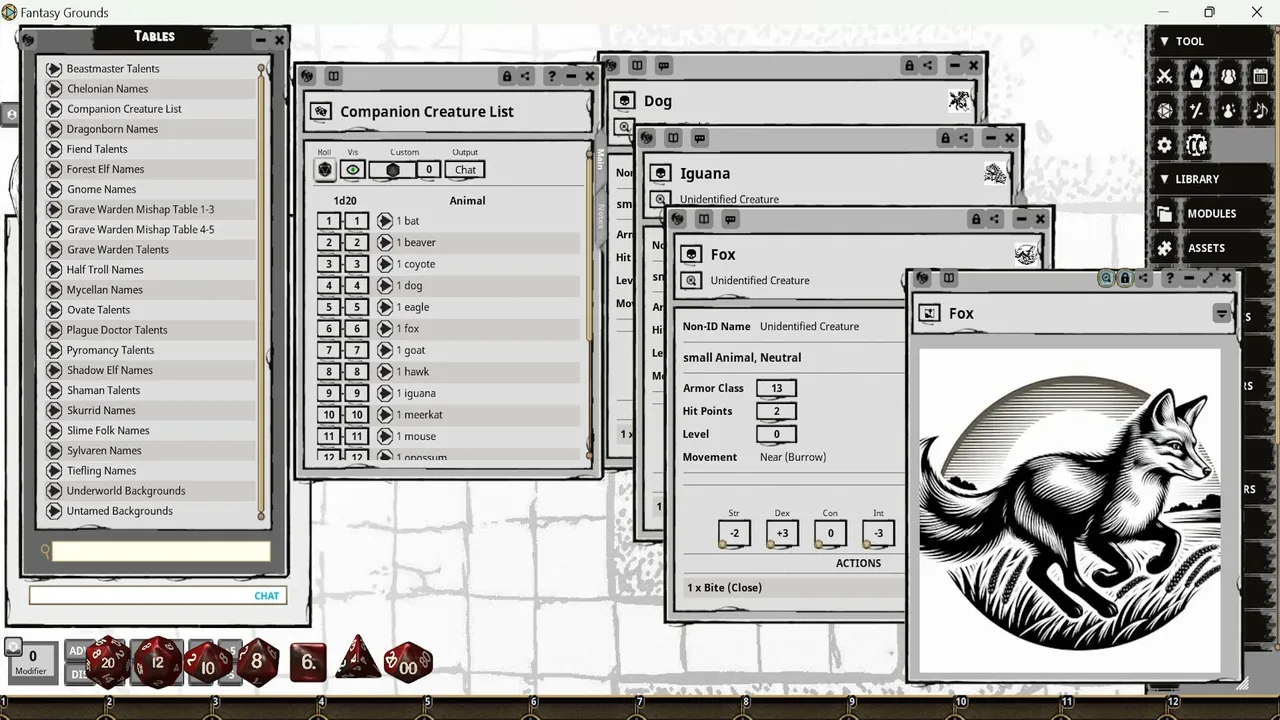Fantasy Grounds - Unnatural Selection: The Untamed and the Underworld Screenshot 5