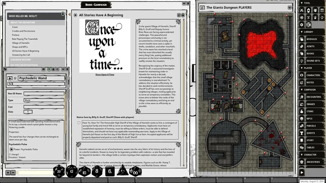 Fantasy Grounds - Who Killed BB Wolf? Screenshot 3