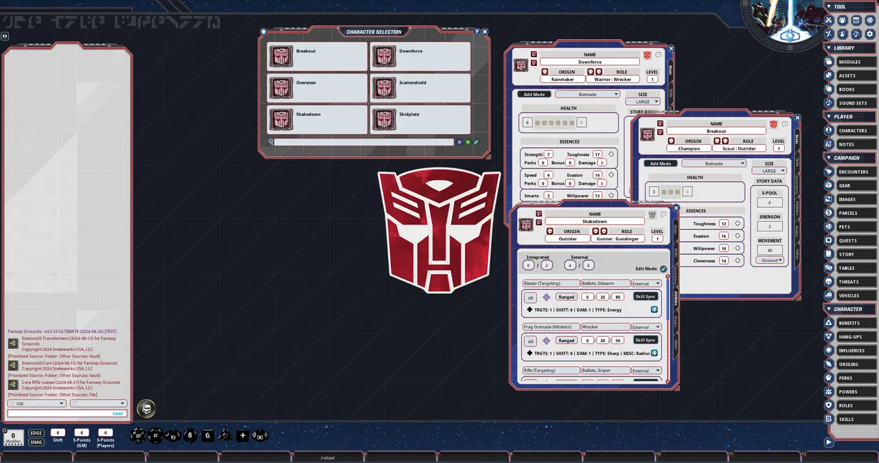 Fantasy Grounds - Transformers Roleplaying Game Winner's Cup Screenshot 10