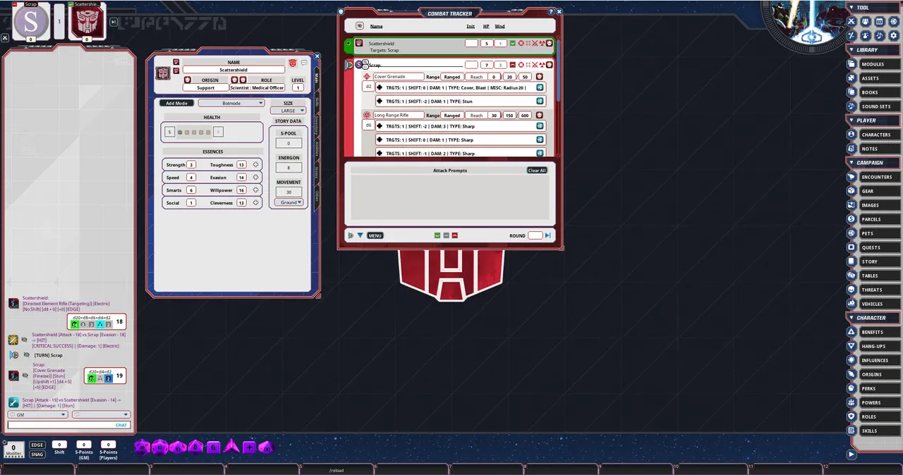 Fantasy Grounds - Transformers Roleplaying Game Winner's Cup Screenshot 1