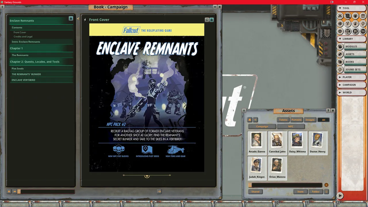 Fantasy Grounds - Fallout RPG - NPC Pack 2 - Enclave Remnants Screenshot 0