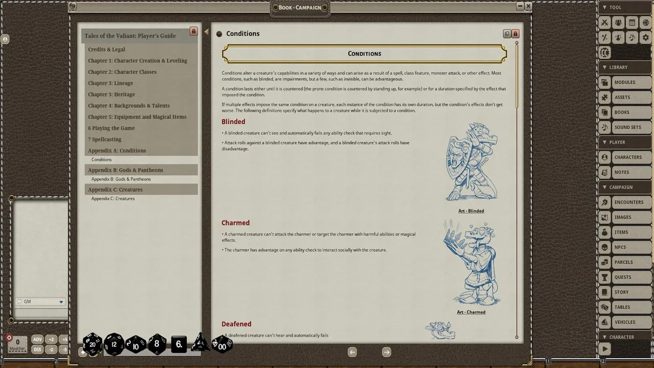 Fantasy Grounds - Tales of the Valiant: Players Guide Screenshot 0