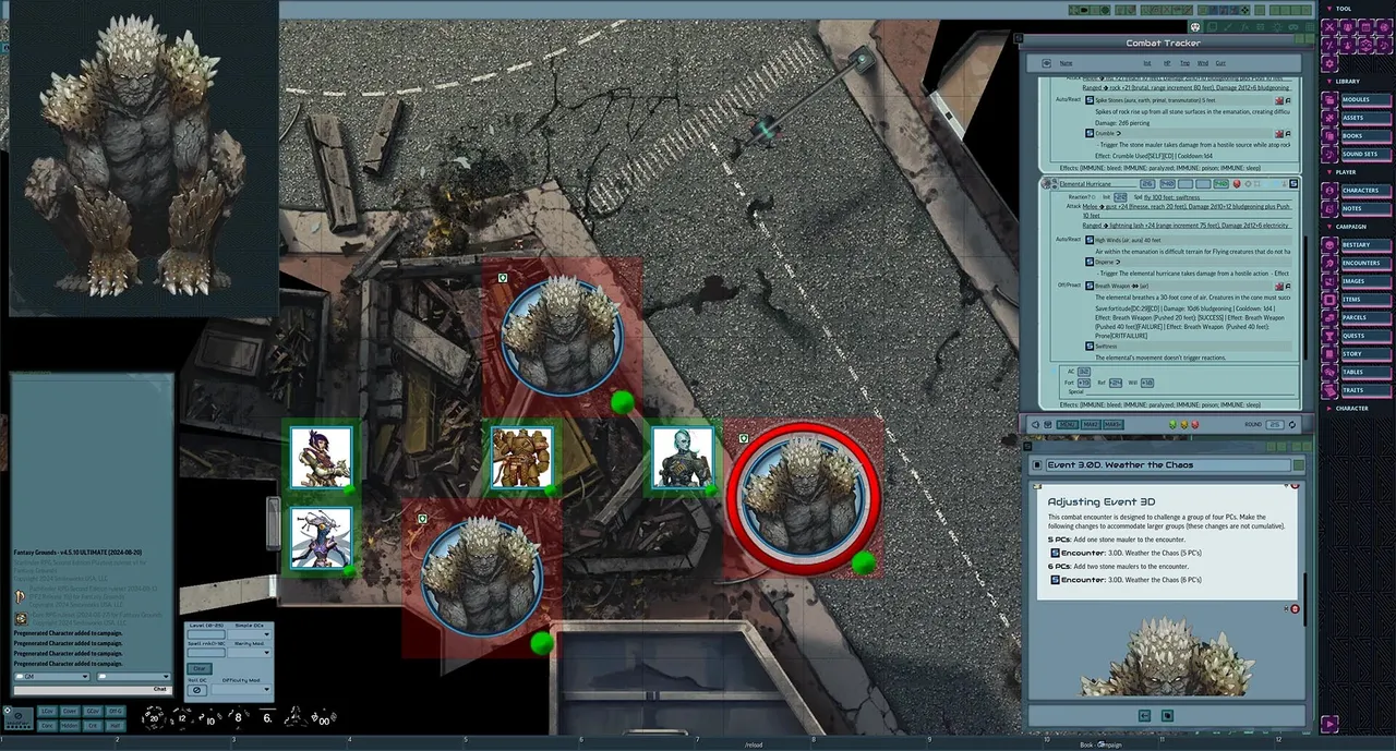 Fantasy Grounds - Starfinder 2 RPG - Starfinder Playtest Society Scenario #3: Wheel of Monsters Screenshot 3