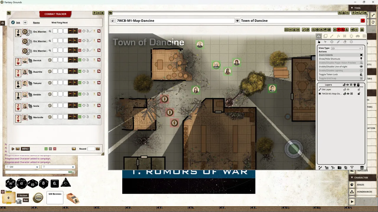Fantasy Grounds - Seven Worlds Module 1: Rumors of War Screenshot 1
