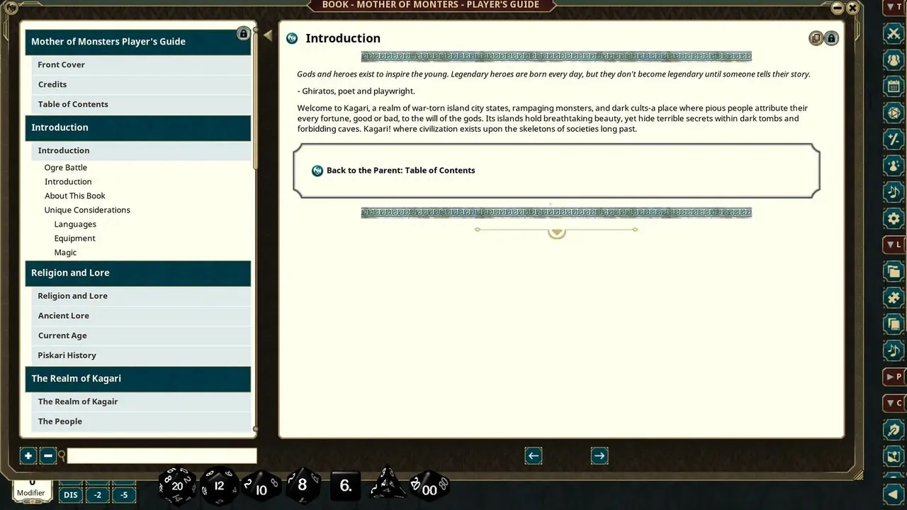 Fantasy Grounds - Mother of Monsters - Player's Guide Screenshot 3