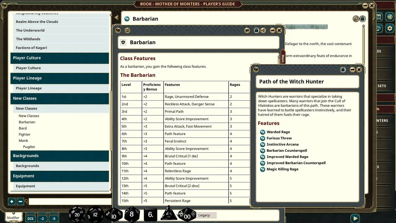 Fantasy Grounds - Mother of Monsters - Player's Guide Screenshot 2