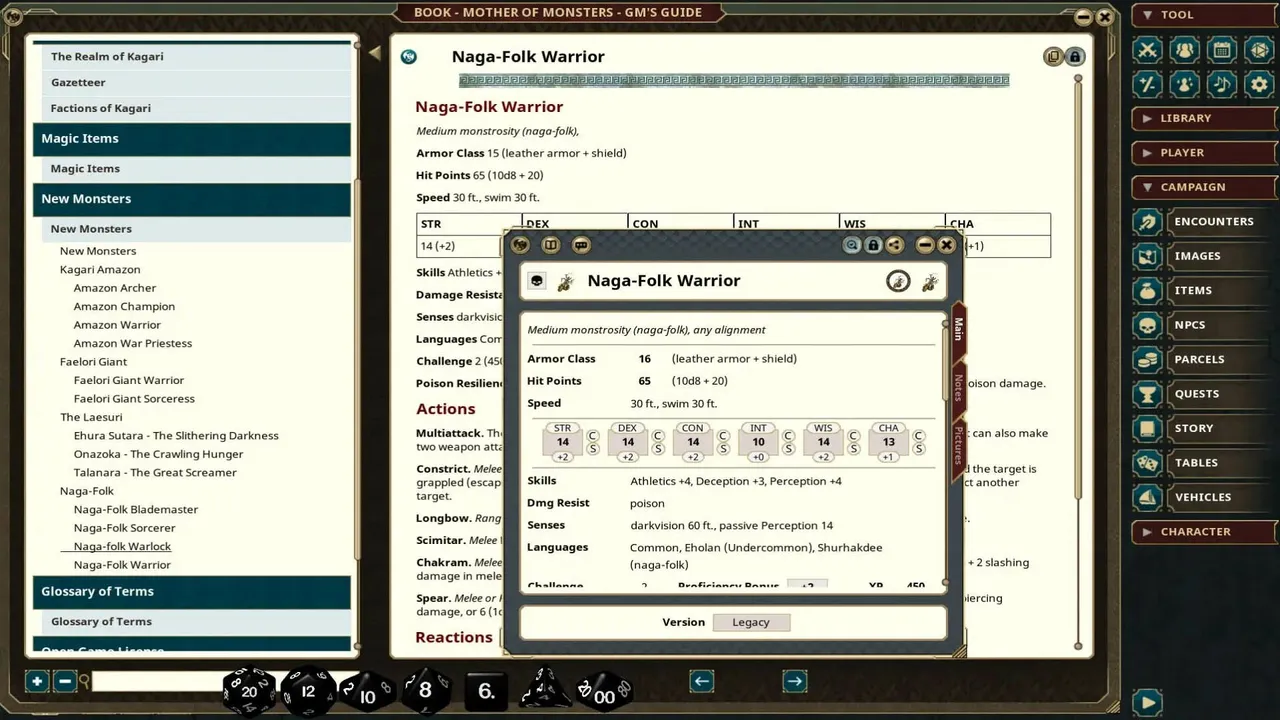 Fantasy Grounds - Mother of Monsters - GM Guide Screenshot 1
