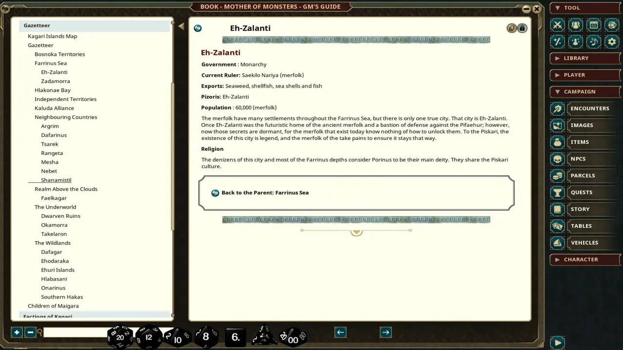 Fantasy Grounds - Mother of Monsters - GM Guide Screenshot 0