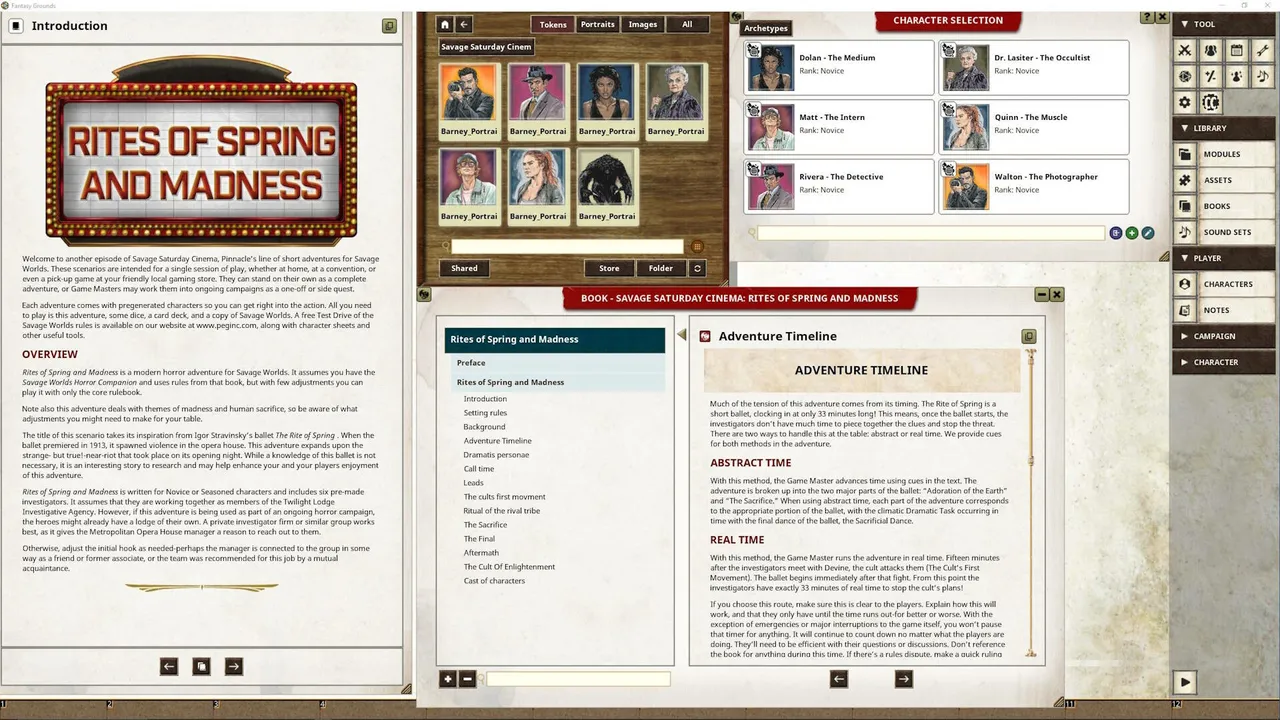 Fantasy Grounds - Savage Saturday Cinema: Rites of Spring and Madness Screenshot 2