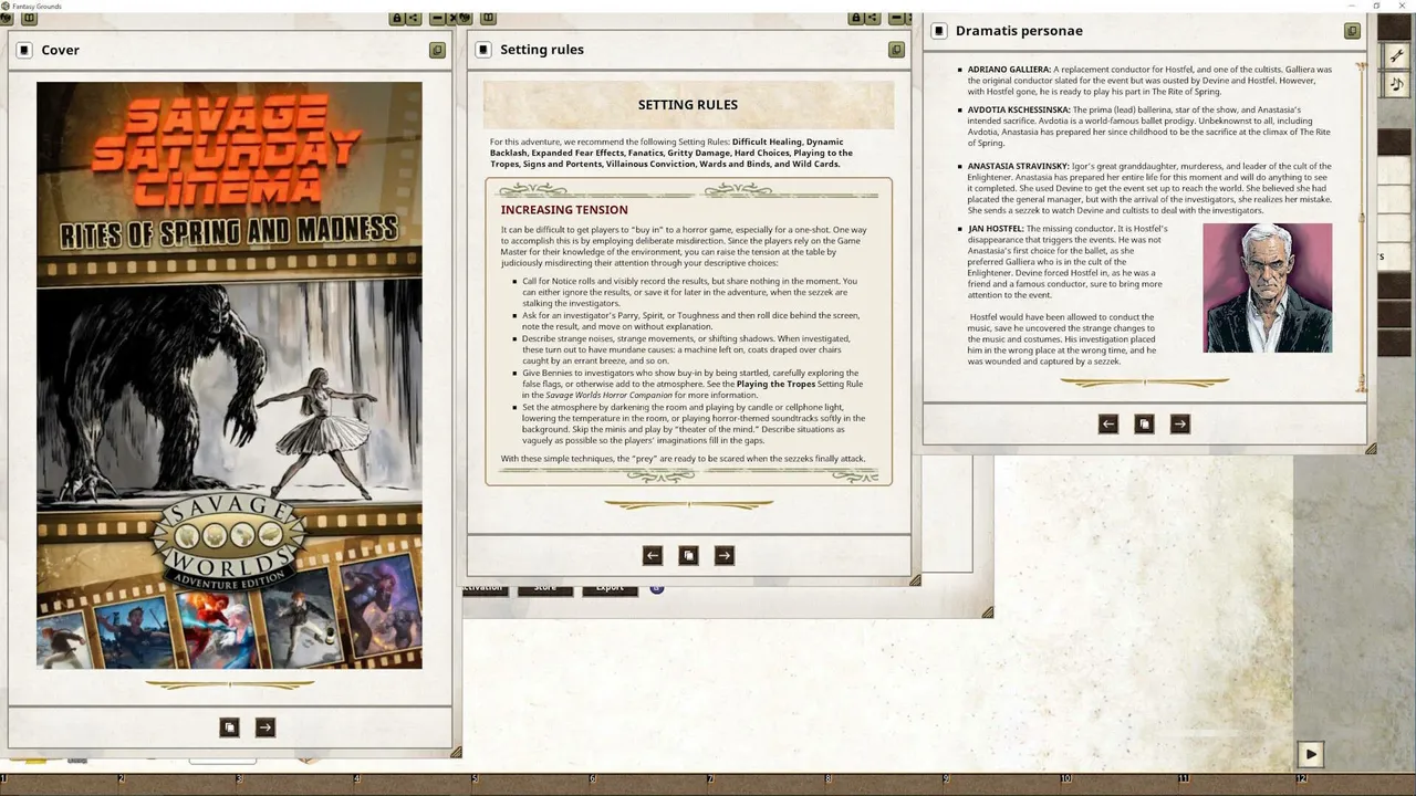 Fantasy Grounds - Savage Saturday Cinema: Rites of Spring and Madness Screenshot 1