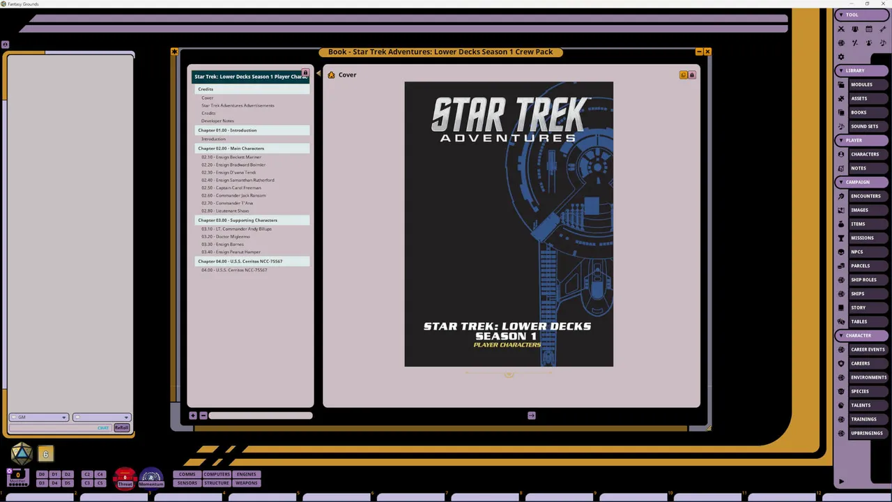 Fantasy Grounds - Star Trek Adventures: Lower Decks Season 1 Crew Pack Screenshot 0