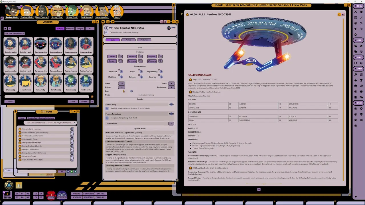 Fantasy Grounds - Star Trek Adventures: Lower Decks Season 1 Crew Pack Screenshot 5