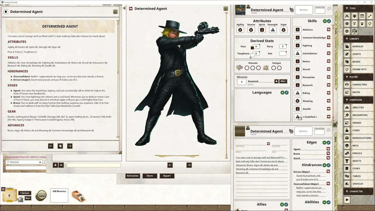 Fantasy Grounds - Deadlands: the Weird West - Hell on the High Plains Archetypes Set 4 Screenshot 2