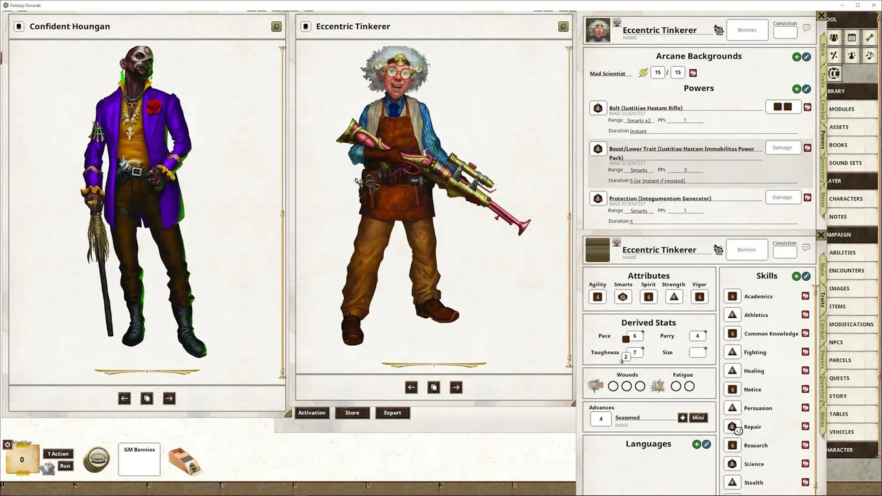 Fantasy Grounds - Deadlands: the Weird West - Hell on the High Plains Archetypes Set 4 Screenshot 4