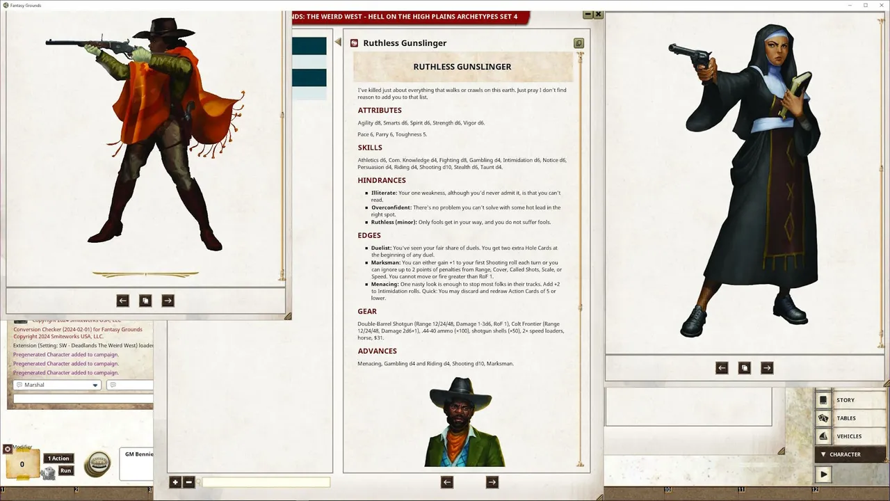 Fantasy Grounds - Deadlands: the Weird West - Hell on the High Plains Archetypes Set 4 Screenshot 1
