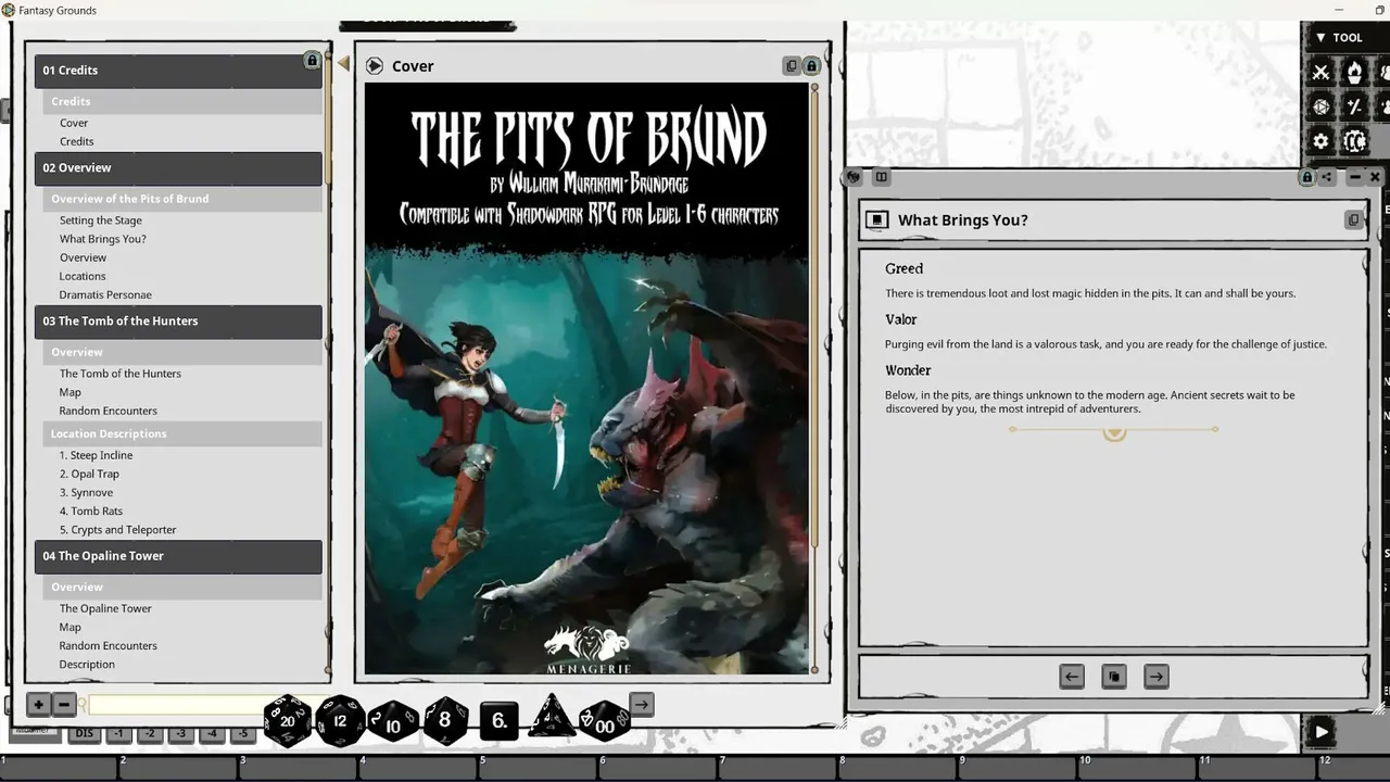 Fantasy Grounds - The Pits of Brund for Shadowdark RPG Screenshot 0