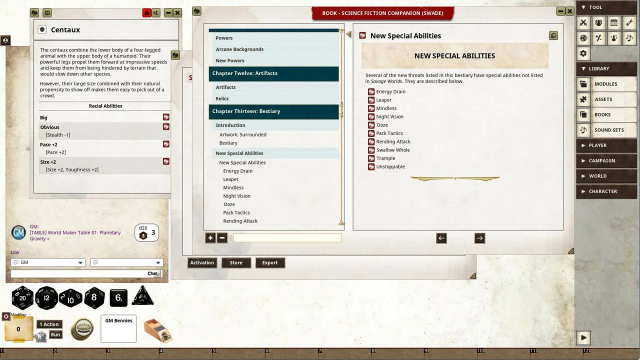 Fantasy Grounds - Science Fiction Companion (SWADE) Screenshot 5