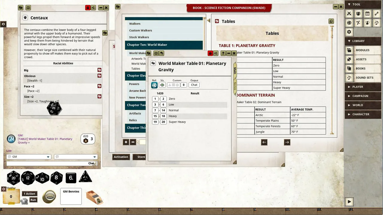 Fantasy Grounds - Science Fiction Companion (SWADE) Screenshot 1