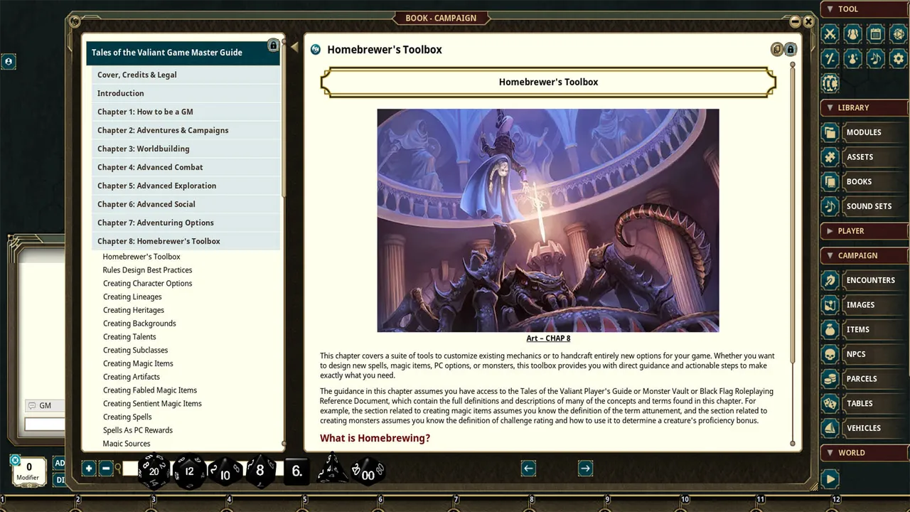 Fantasy Grounds - Tales of the Valiant: Game Master's Guide Screenshot 1
