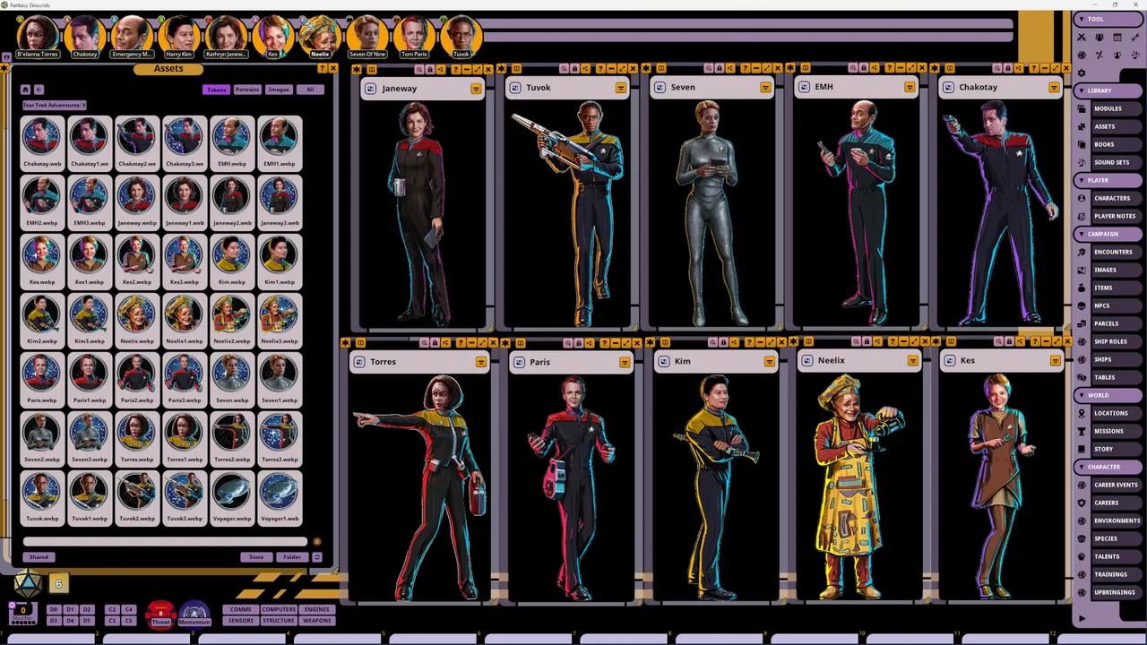 Fantasy Grounds - Star Trek Adventures: Voyager Player Characters Screenshot 5