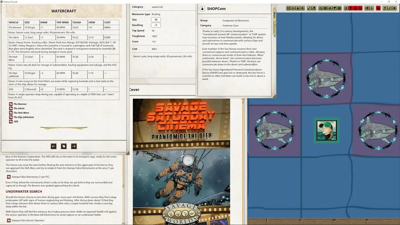 Fantasy Grounds - Savage Saturday Cinema: Phantom of the Deep Screenshot 2