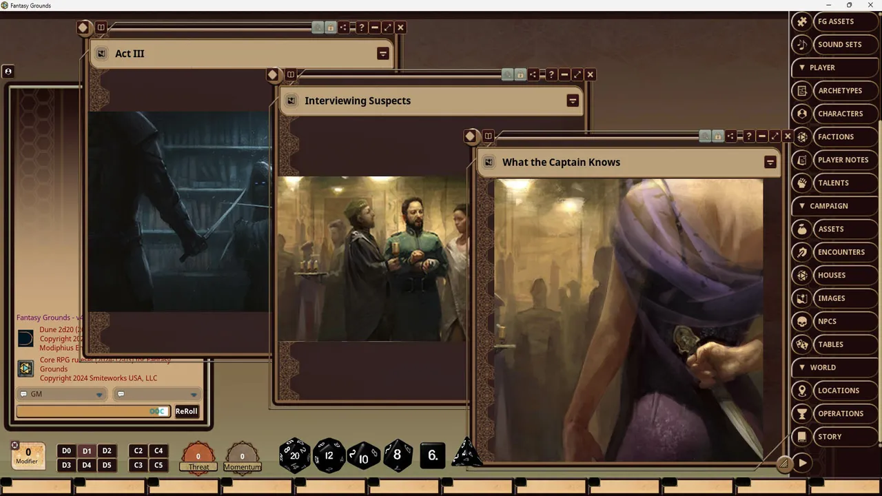 Fantasy Grounds - Dune: Fatal Journey Screenshot 1