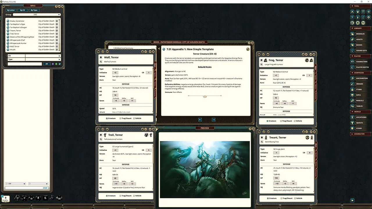 Fantasy Grounds - Pathfinder RPG - Pathfinder Module: City of Golden Death Screenshot 1