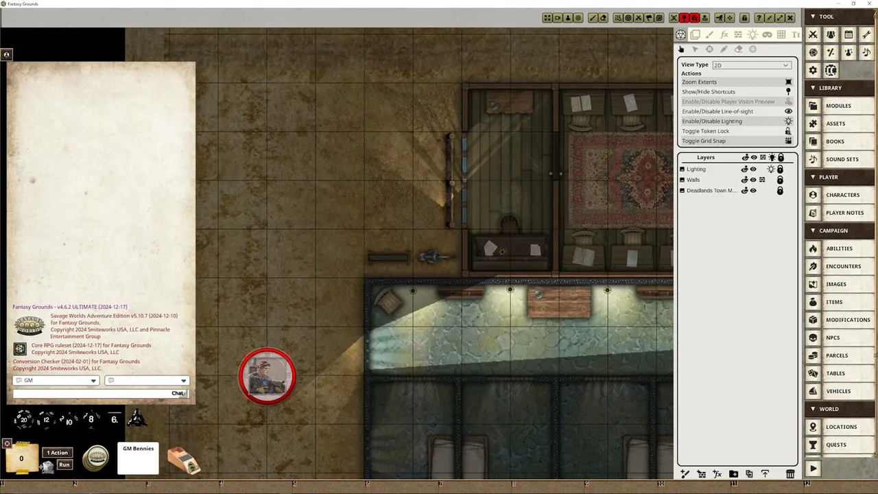 Fantasy Grounds - Deadlands: The Weird West: Map Pack 1: Grand Saloon Screenshot 2