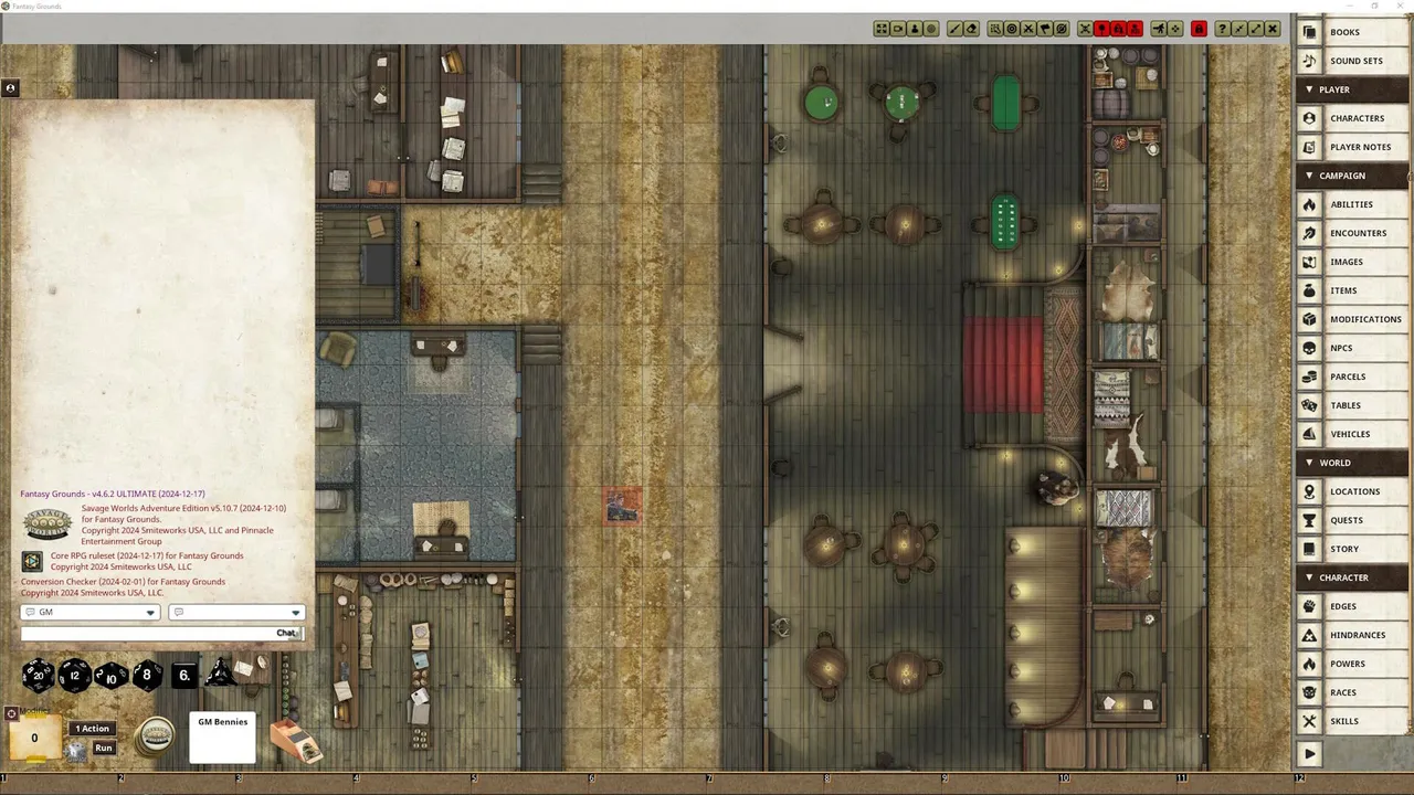 Fantasy Grounds - Deadlands: The Weird West: Map Pack 1: Grand Saloon Screenshot 3