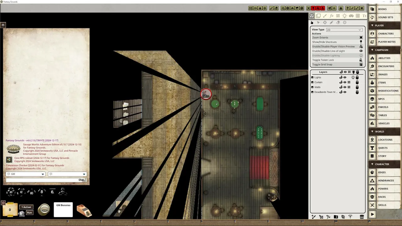 Fantasy Grounds - Deadlands: The Weird West: Map Pack 1: Grand Saloon Screenshot 0