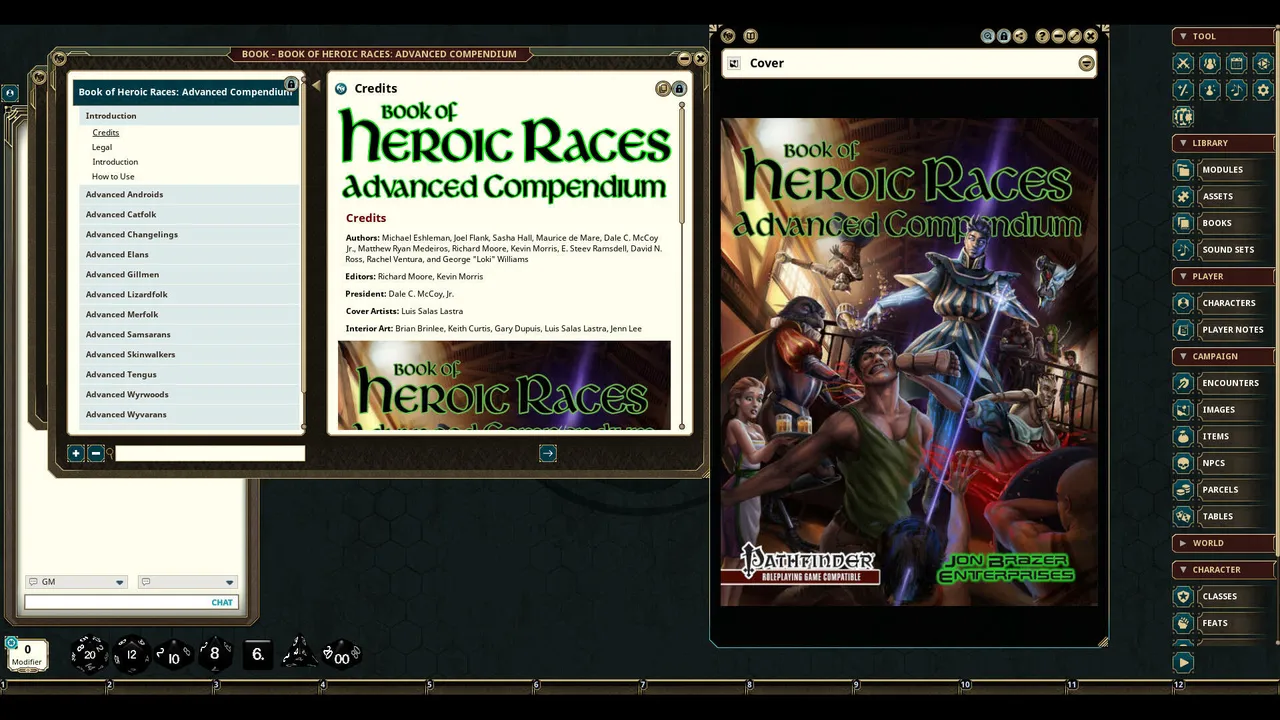 Fantasy Grounds - Book of Heroic Races: Advanced Compendium Screenshot 4